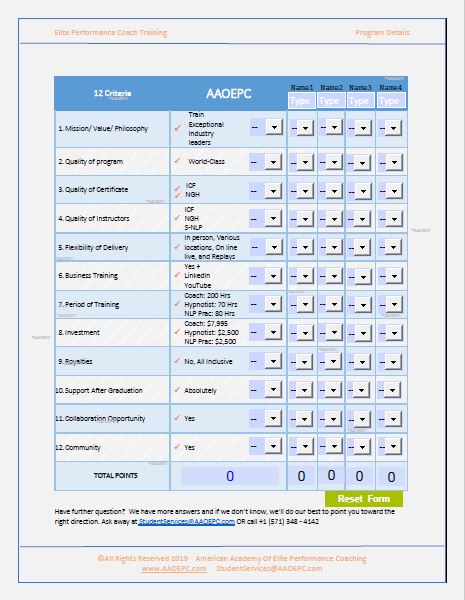 12 key criteria to choose the perfet coaching school 3